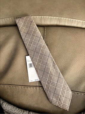 Tommy Hilfiger Plaid Tie in Brown & Blue New w tags